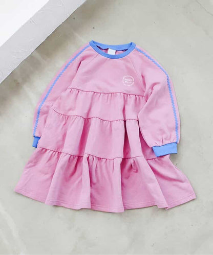 日本童裝 apres les cours 波浪層疊連身裙 80-140cm 女童款 秋季 DRESSES