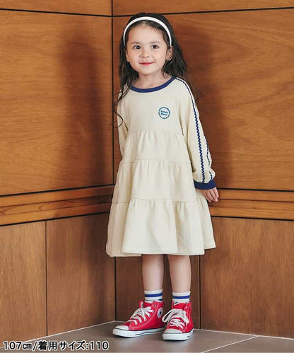 日本童裝 apres les cours 波浪層疊連身裙 80-140cm 女童款 秋季 DRESSES