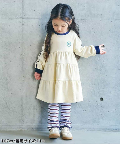 日本童裝 apres les cours 波浪層疊連身裙 80-140cm 女童款 秋季 DRESSES