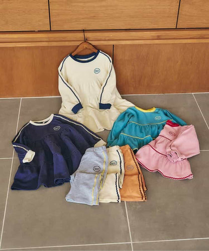 日本童裝 apres les cours 波浪層疊連身裙 80-140cm 女童款 秋季 DRESSES