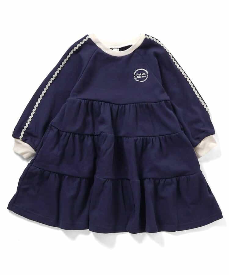 日本童裝 apres les cours 波浪層疊連身裙 80-140cm 女童款 秋季 DRESSES