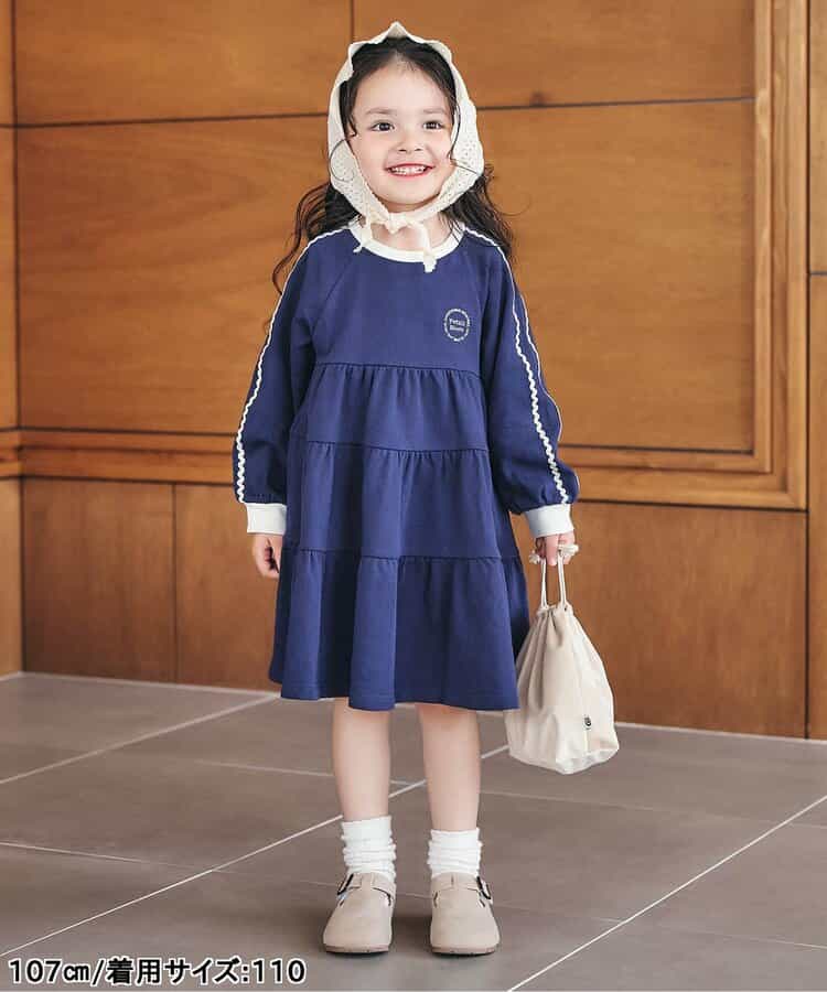 日本童裝 apres les cours 波浪層疊連身裙 80-140cm 女童款 秋季 DRESSES