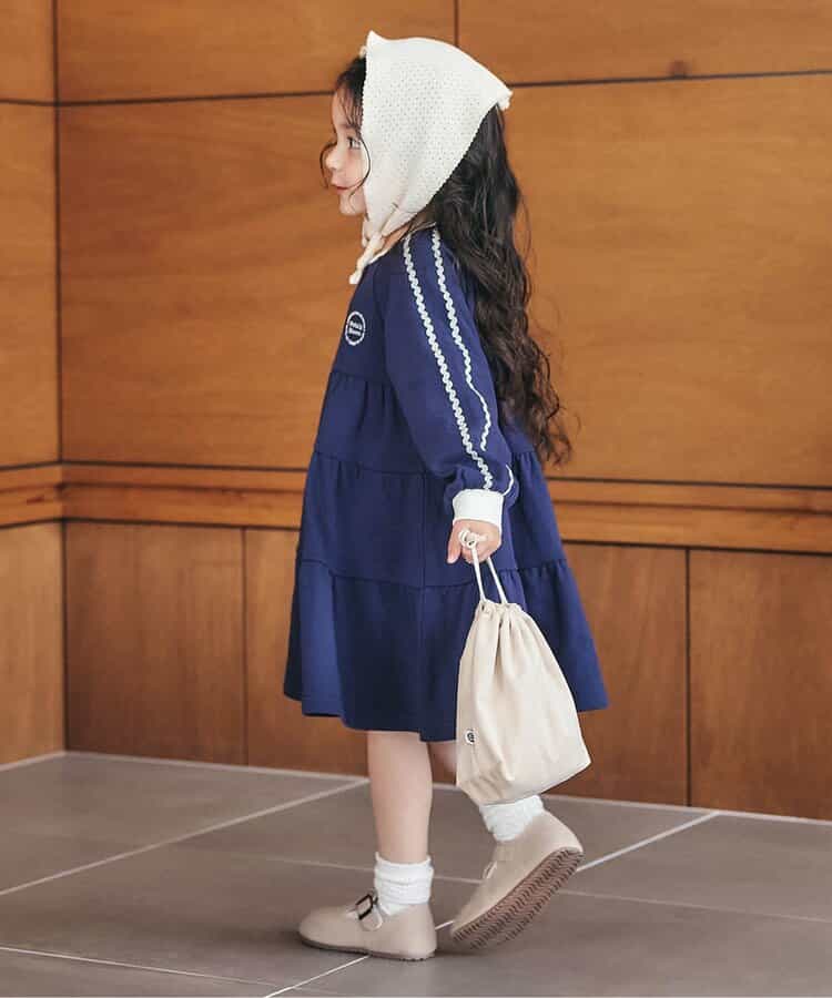 日本童裝 apres les cours 波浪層疊連身裙 80-140cm 女童款 秋季 DRESSES