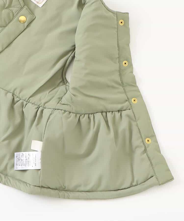 日本童裝 apres les cours 心型絎縫荷葉邊夾棉背心外套 80-140cm 女童款 秋季 OUTERWEAR