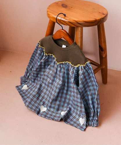 日本童裝 apres les cours 羅紋心型刺繡上衣 90-140cm 女童款 秋季 TOPS