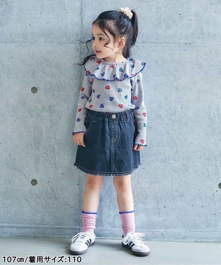 日本童裝 apres les cours 華夫格紋大領上衣 80-140cm 女童款 秋季 TOPS