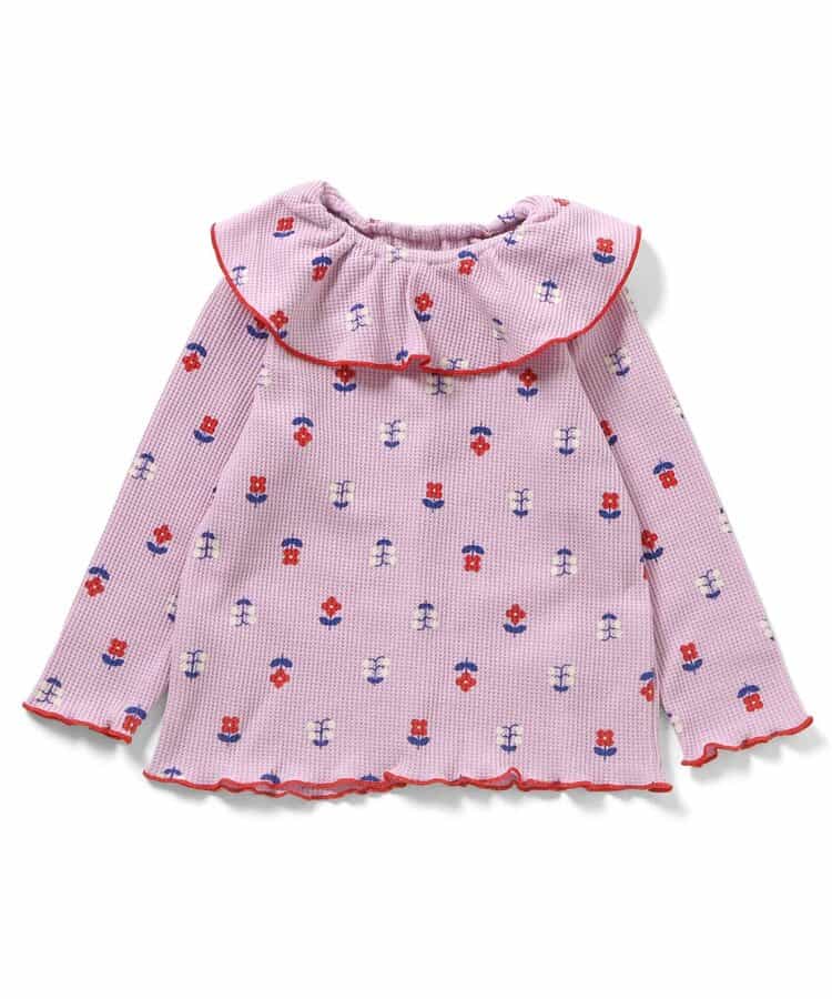 日本童裝 apres les cours 華夫格紋大領上衣 80-140cm 女童款 秋季 TOPS