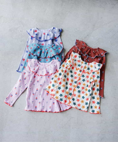 日本童裝 apres les cours 華夫格紋大領上衣 80-140cm 女童款 秋季 TOPS