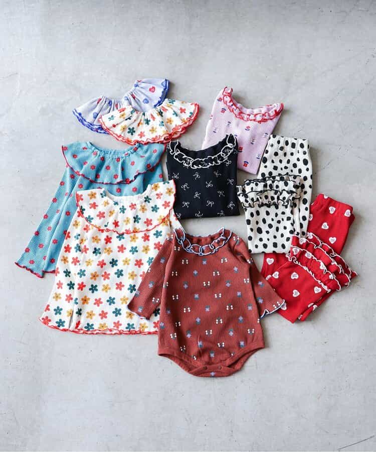 日本童裝 apres les cours 華夫格紋大領上衣 80-140cm 女童款 秋季 TOPS