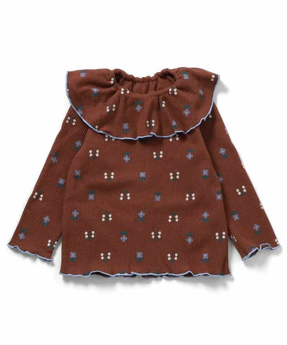 日本童裝 apres les cours 華夫格紋大領上衣 80-140cm 女童款 秋季 TOPS