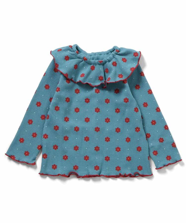 日本童裝 apres les cours 華夫格紋大領上衣 80-140cm 女童款 秋季 TOPS