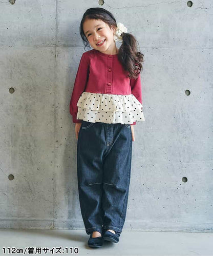 日本童裝 apres les cours 心型口袋長褲 80-140cm 女童款 秋季 PANTS 聖誕紅/新年紅