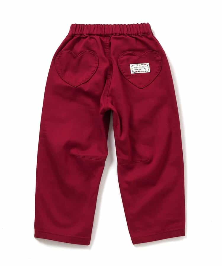 日本童裝 apres les cours 心型口袋長褲 80-140cm 女童款 秋季 PANTS 聖誕紅/新年紅