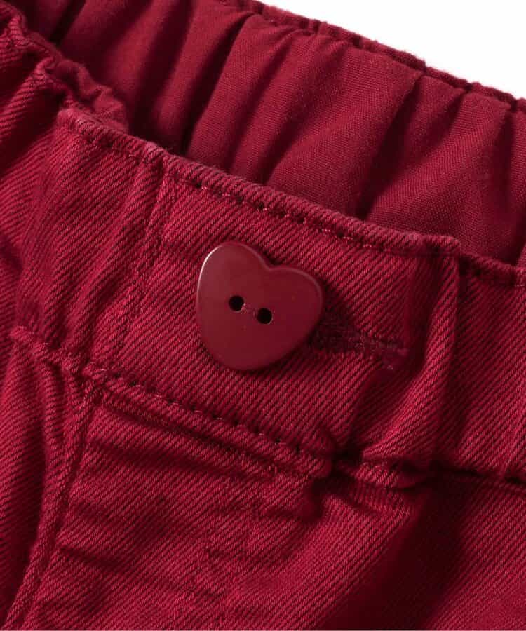 日本童裝 apres les cours 心型口袋長褲 80-140cm 女童款 秋季 PANTS 聖誕紅/新年紅