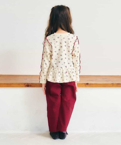 日本童裝 apres les cours 心型口袋長褲 80-140cm 女童款 秋季 PANTS 聖誕紅/新年紅