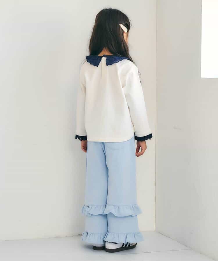 日本童裝 apres les cours 蕾絲領袖口上衣 80-140cm 女童款 秋季 TOPS