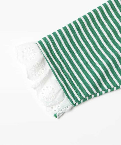 日本童裝 apres les cours 蕾絲領袖口上衣 80-140cm 女童款 秋季 TOPS