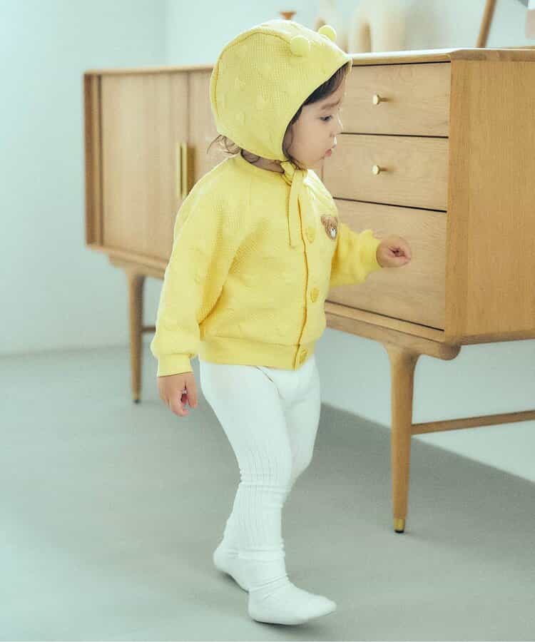日本直送 apres les cours x tiny bear Palette 提花針織帽 46-48cm 初生嬰兒 帽系列 聖誕紅/新年紅