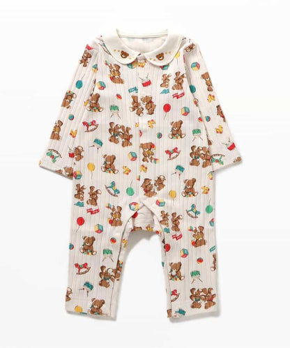 日本童裝 apres les cours x tiny bear Palette 翻領連身衣 60-80cm 男童款/女童款 初生嬰兒 秋季 Jumpsuit