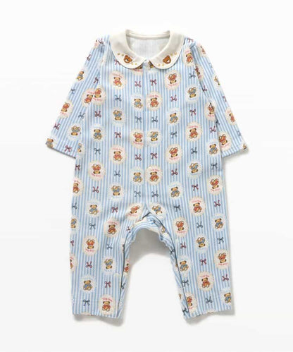 日本童裝 apres les cours x tiny bear Palette 翻領連身衣 60-80cm 男童款/女童款 初生嬰兒 秋季 Jumpsuit