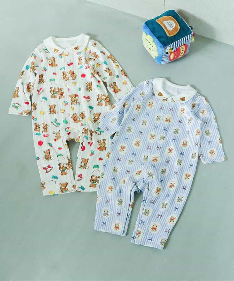 日本童裝 apres les cours x tiny bear Palette 翻領連身衣 60-80cm 男童款/女童款 初生嬰兒 秋季 Jumpsuit