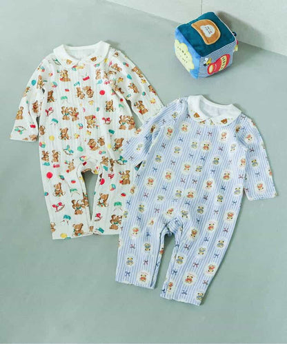 日本童裝 apres les cours x tiny bear Palette 翻領連身衣 60-80cm 男童款/女童款 初生嬰兒 秋季 Jumpsuit