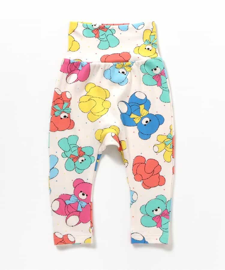 日本童裝 apres les cours x tiny bear Palette 印花長褲 70-90cm 男童款/女童款 初生嬰兒 秋季 PANTS 聖誕紅/新年紅