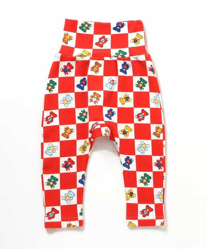 日本童裝 apres les cours x tiny bear Palette 印花長褲 70-90cm 男童款/女童款 初生嬰兒 秋季 PANTS 聖誕紅/新年紅