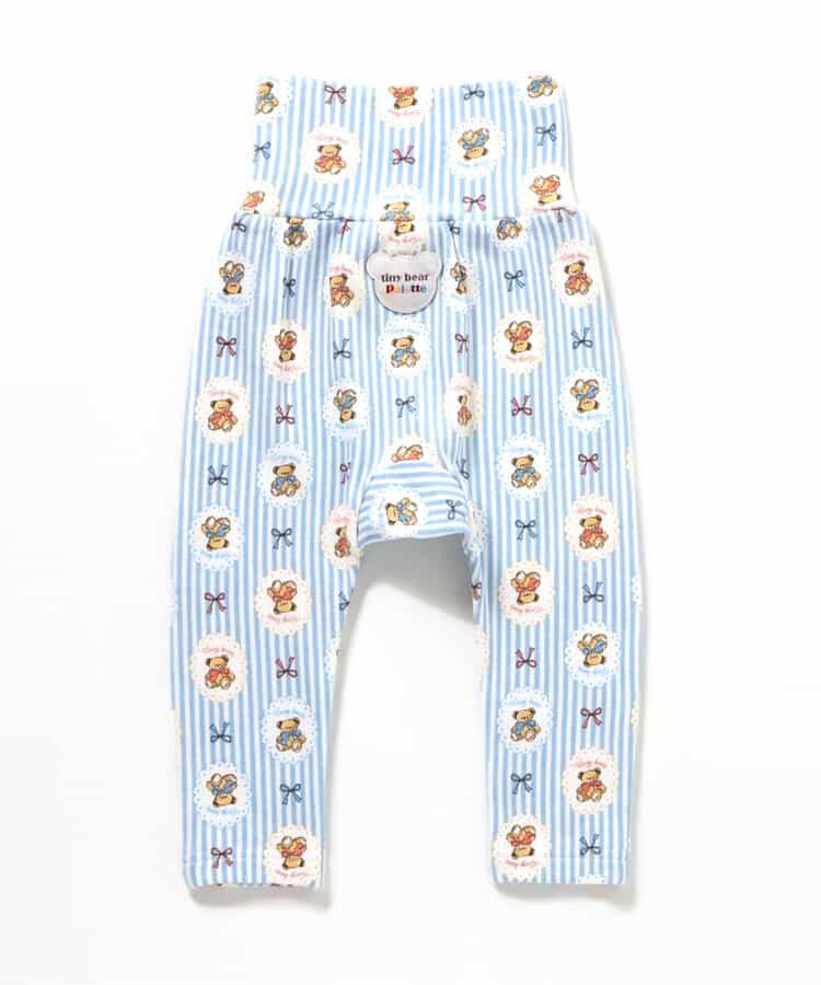 日本童裝 apres les cours x tiny bear Palette 印花長褲 70-90cm 男童款/女童款 初生嬰兒 秋季 PANTS 聖誕紅/新年紅