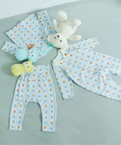 日本童裝 apres les cours x tiny bear Palette 全印花上衣 70-90cm 男童款/女童款 初生嬰兒 秋季 TOPS 聖誕紅/新年紅
