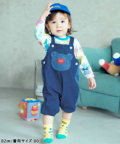 日本童裝 apres les cours x tiny bear Palette 背帶褲 70-80cm 男童款/女童款 初生嬰兒 秋季 Jumpsuit