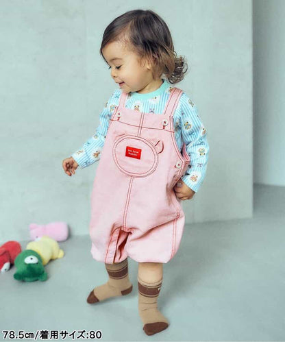 日本童裝 apres les cours x tiny bear Palette 背帶褲 70-80cm 男童款/女童款 初生嬰兒 秋季 Jumpsuit