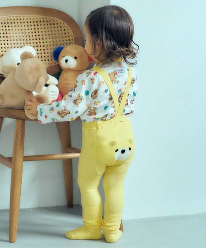 日本童裝 apres les cours x tiny bear Palette 全印花上衣 70-90cm 男童款/女童款 初生嬰兒 秋季 TOPS 聖誕紅/新年紅