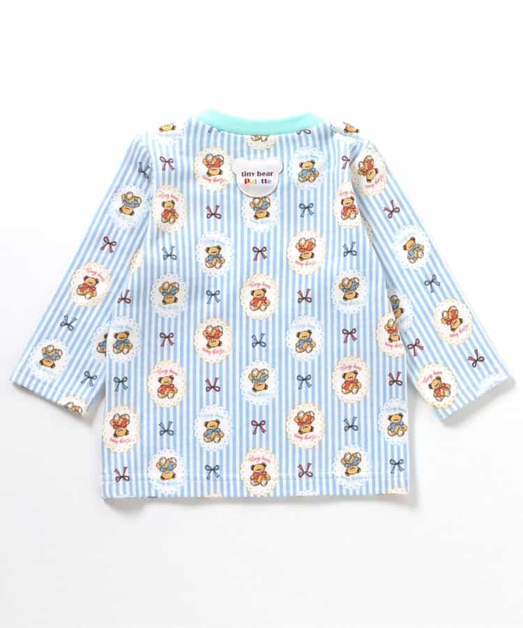 日本童裝 apres les cours x tiny bear Palette 全印花上衣 70-90cm 男童款/女童款 初生嬰兒 秋季 TOPS 聖誕紅/新年紅