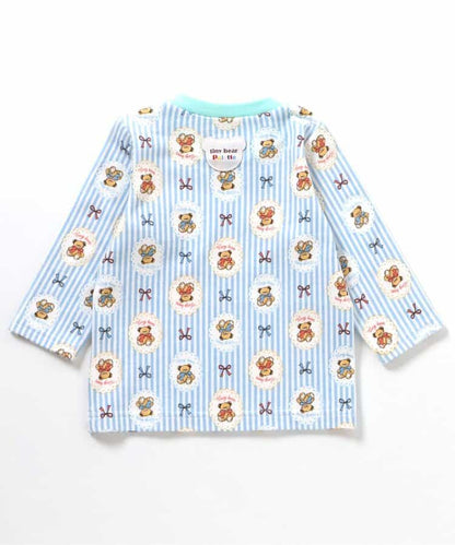 日本童裝 apres les cours x tiny bear Palette 全印花上衣 70-90cm 男童款/女童款 初生嬰兒 秋季 TOPS 聖誕紅/新年紅