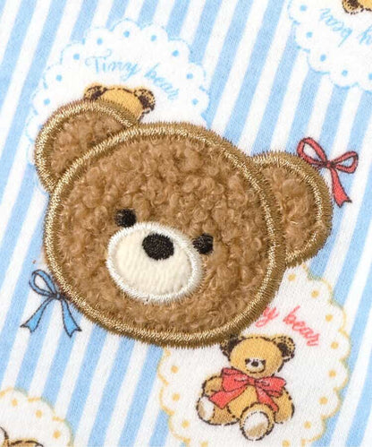 日本童裝 apres les cours x tiny bear Palette 全印花上衣 70-90cm 男童款/女童款 初生嬰兒 秋季 TOPS 聖誕紅/新年紅