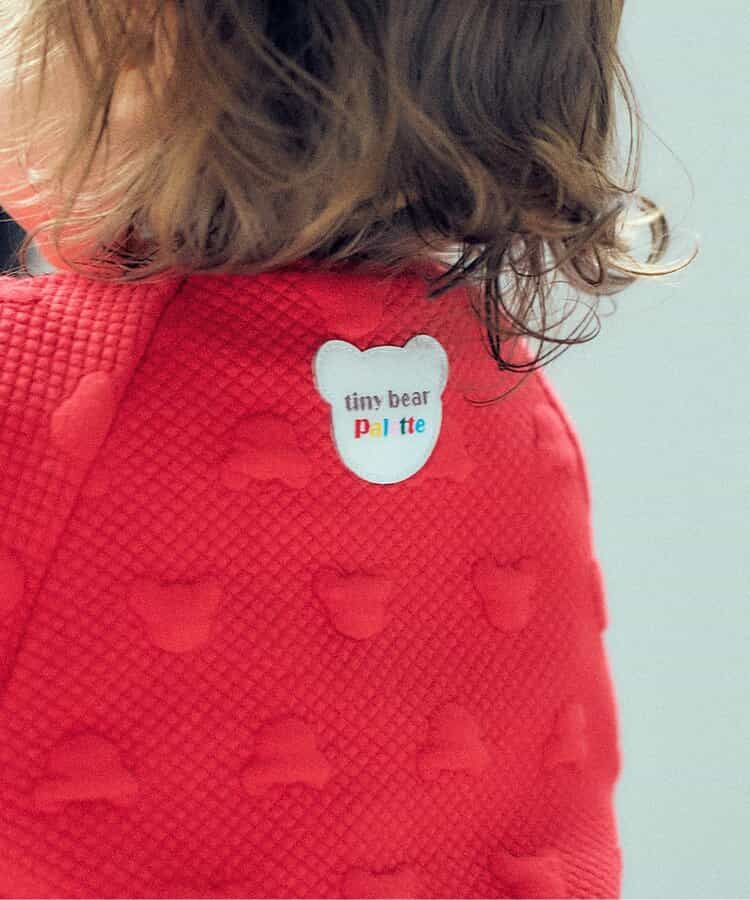 日本童裝 apres les cours x tiny bear Palette 提花外套 70-90cm 男童款/女童款 初生嬰兒 秋季 OUTERWEAR 聖誕紅/新年紅