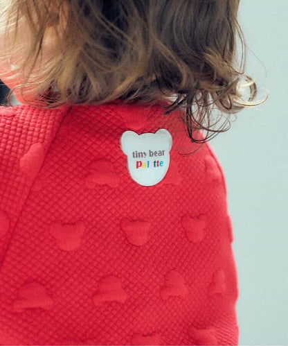 日本童裝 apres les cours x tiny bear Palette 提花外套 70-90cm 男童款/女童款 初生嬰兒 秋季 OUTERWEAR 聖誕紅/新年紅
