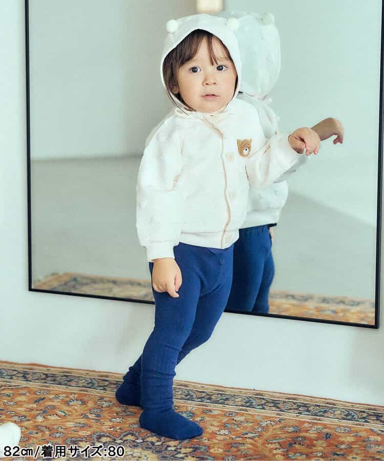 日本童裝 apres les cours x tiny bear Palette 提花外套 70-90cm 男童款/女童款 初生嬰兒 秋季 OUTERWEAR 聖誕紅/新年紅