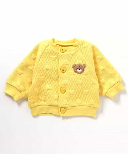 日本童裝 apres les cours x tiny bear Palette 提花外套 70-90cm 男童款/女童款 初生嬰兒 秋季 OUTERWEAR 聖誕紅/新年紅