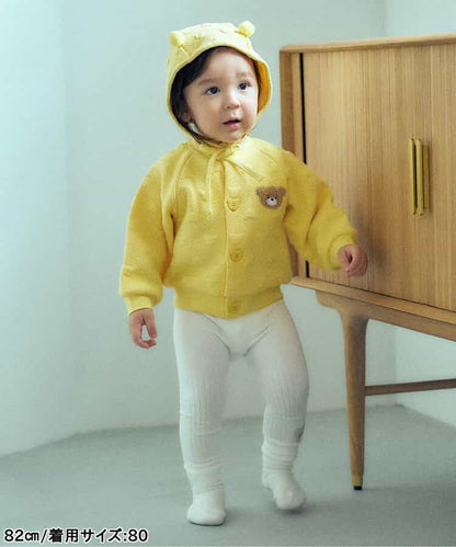 日本童裝 apres les cours x tiny bear Palette 提花外套 70-90cm 男童款/女童款 初生嬰兒 秋季 OUTERWEAR 聖誕紅/新年紅