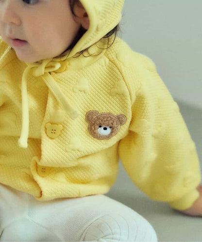 日本童裝 apres les cours x tiny bear Palette 提花外套 70-90cm 男童款/女童款 初生嬰兒 秋季 OUTERWEAR 聖誕紅/新年紅