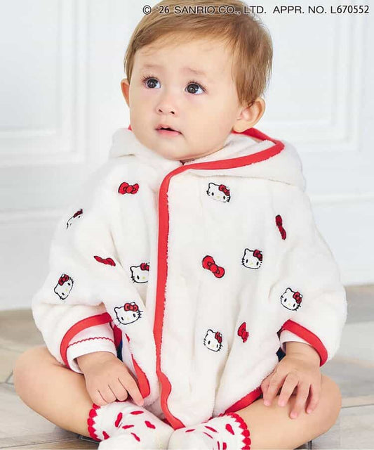 日本童裝 apres les cours x Sanrio 刺繡毛毛披風 70-90cm 男童款/女童款 初生嬰兒 秋季 OUTERWEAR