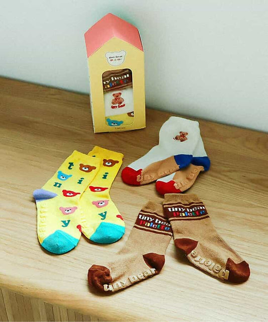 日本直送 apres les cours x tiny bear Palette 襪一套3對 10-18cm 襪系列