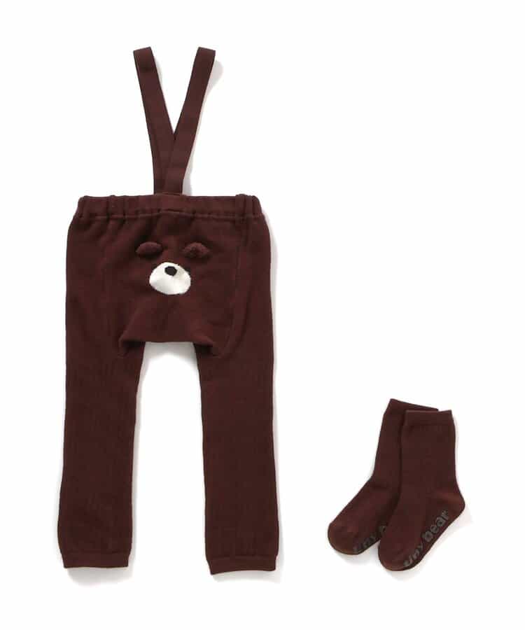 日本童裝 apres les cours x tiny bear Palette 襪褲連襪一套 70-80cm 男童款/女童款 初生嬰兒 秋季 PANTS