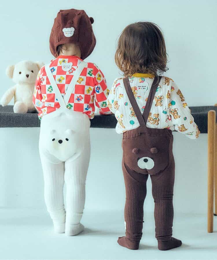 日本童裝 apres les cours x tiny bear Palette 襪褲連襪一套 70-80cm 男童款/女童款 初生嬰兒 秋季 PANTS