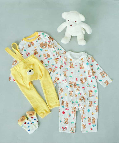 日本童裝 apres les cours x tiny bear Palette 襪褲連襪一套 70-80cm 男童款/女童款 初生嬰兒 秋季 PANTS