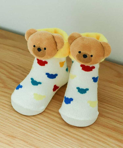 日本直送 apres les cours x tiny bear Palette 帶搖鈴襪一對 7-12cm 襪系列 初生嬰兒