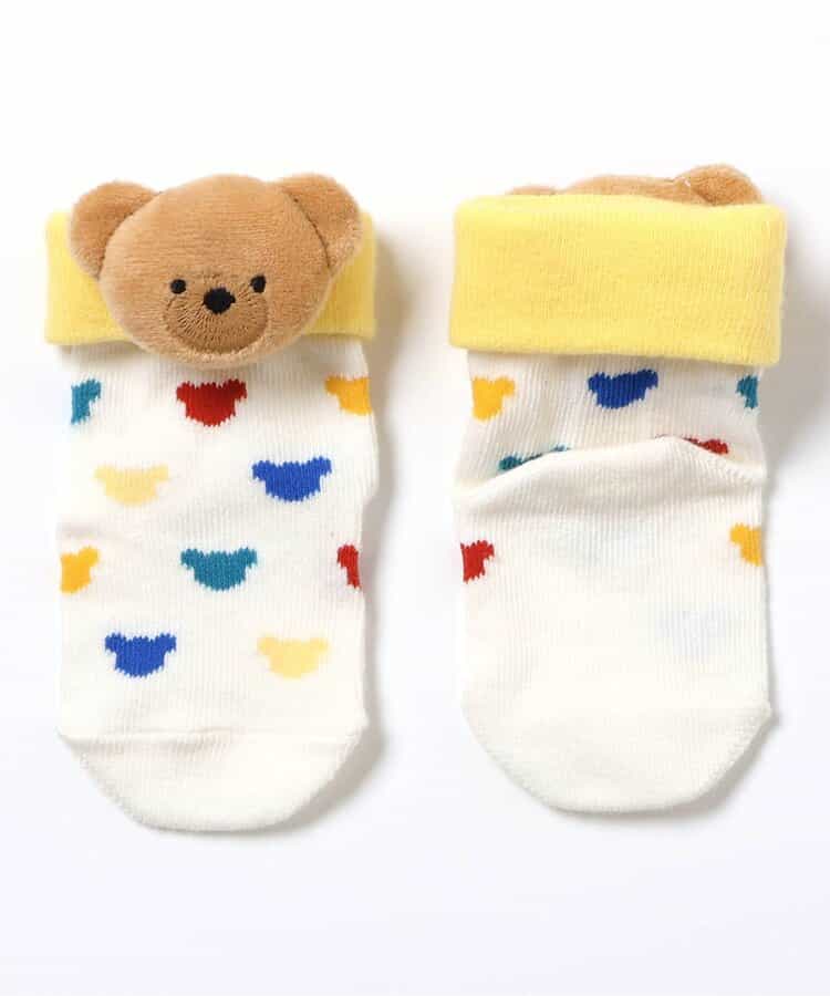 日本直送 apres les cours x tiny bear Palette 帶搖鈴襪一對 7-12cm 襪系列 初生嬰兒