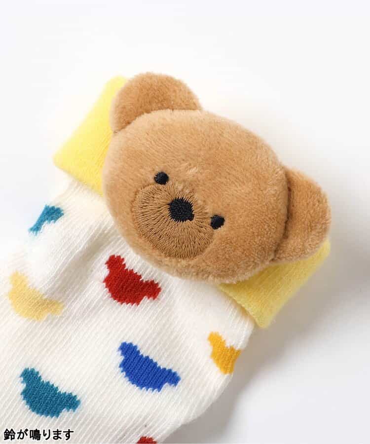 日本直送 apres les cours x tiny bear Palette 帶搖鈴襪一對 7-12cm 襪系列 初生嬰兒